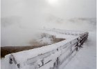 1.Board Walk aroud Hot Spring.jpg : Grand Prismatic Spring, Midway Geyser Basin, USA Yellowstone Montana Wyoming Idaho winter